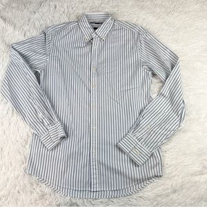 Michael Kors Mens long sleeve striped slim fit button up shirt